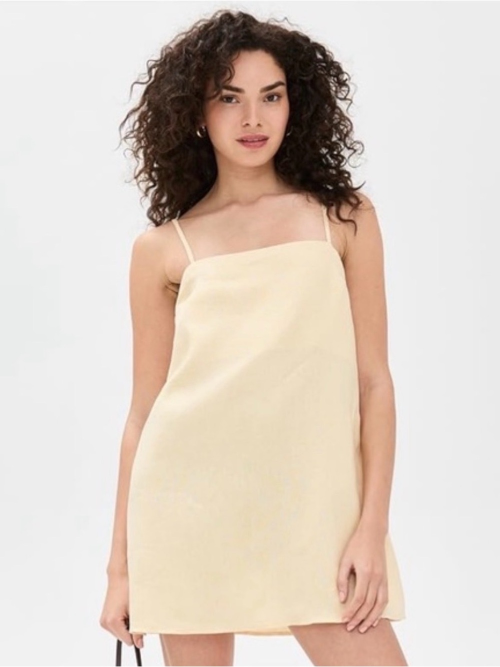 Reformation Aubree Linen Dress (yellow)